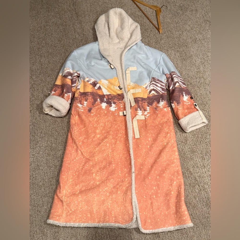Free People Arcadia fleece landscape sweatshirt coat - Picture 6 of 9